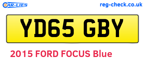 YD65GBY are the vehicle registration plates.