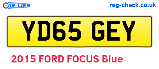 YD65GEY are the vehicle registration plates.