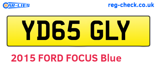 YD65GLY are the vehicle registration plates.