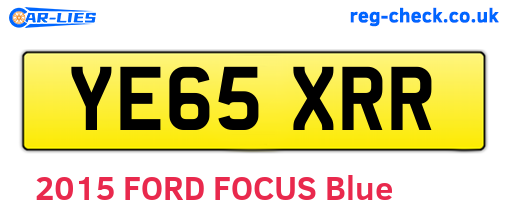 YE65XRR are the vehicle registration plates.