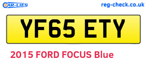 YF65ETY are the vehicle registration plates.