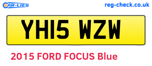 YH15WZW are the vehicle registration plates.