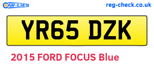 YR65DZK are the vehicle registration plates.