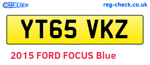 YT65VKZ are the vehicle registration plates.
