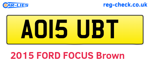 AO15UBT are the vehicle registration plates.