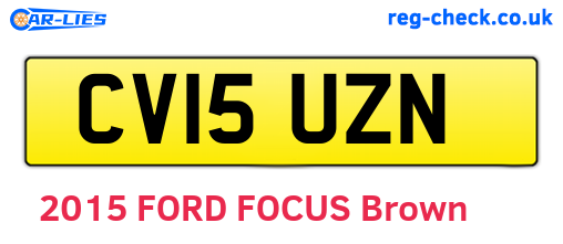 CV15UZN are the vehicle registration plates.