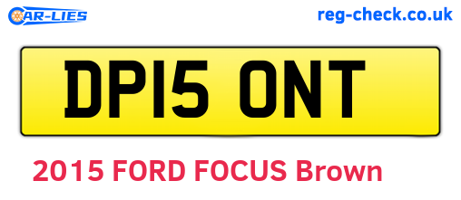 DP15ONT are the vehicle registration plates.