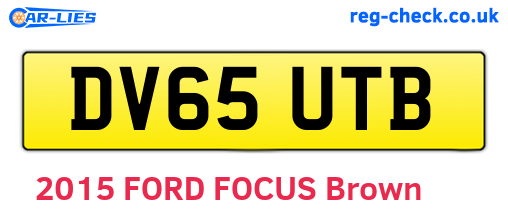 DV65UTB are the vehicle registration plates.