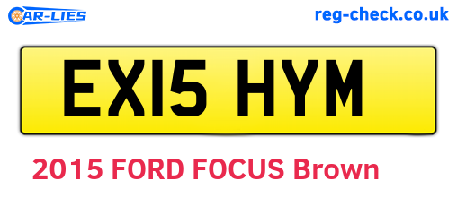 EX15HYM are the vehicle registration plates.