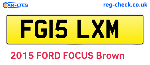 FG15LXM are the vehicle registration plates.