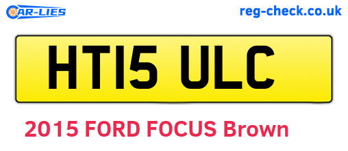 HT15ULC are the vehicle registration plates.