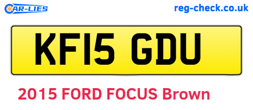 KF15GDU are the vehicle registration plates.