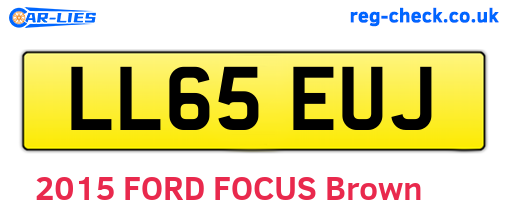 LL65EUJ are the vehicle registration plates.