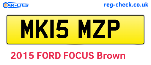 MK15MZP are the vehicle registration plates.