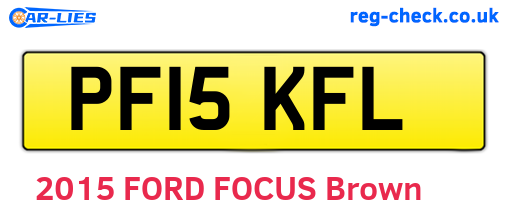 PF15KFL are the vehicle registration plates.