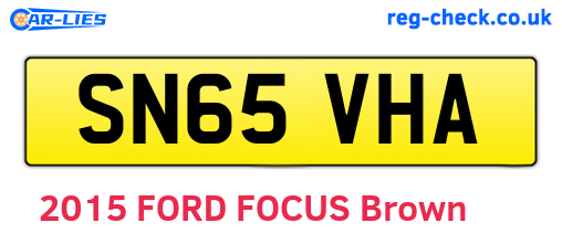 SN65VHA are the vehicle registration plates.