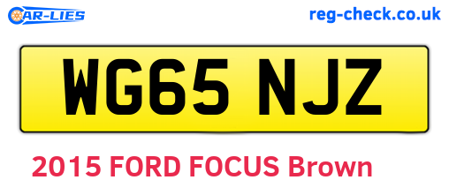 WG65NJZ are the vehicle registration plates.