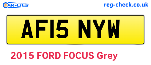 AF15NYW are the vehicle registration plates.