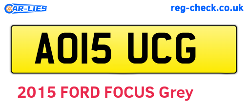 AO15UCG are the vehicle registration plates.