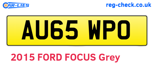 AU65WPO are the vehicle registration plates.