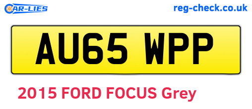 AU65WPP are the vehicle registration plates.