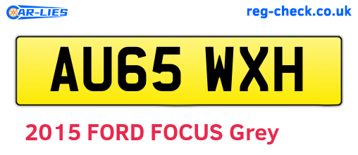 AU65WXH are the vehicle registration plates.