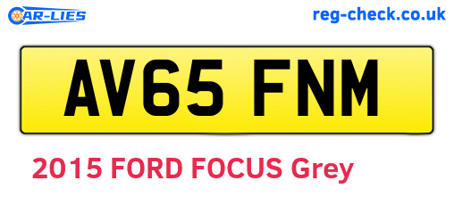 AV65FNM are the vehicle registration plates.