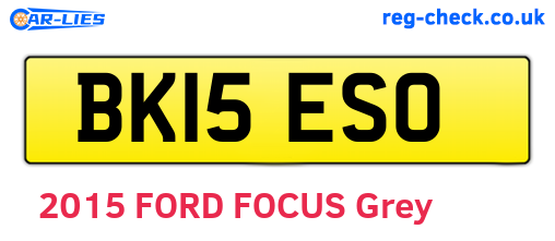 BK15ESO are the vehicle registration plates.