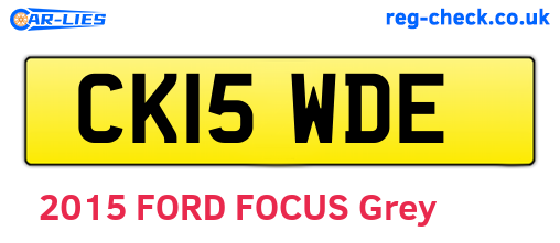 CK15WDE are the vehicle registration plates.