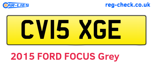 CV15XGE are the vehicle registration plates.
