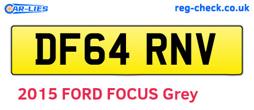 DF64RNV are the vehicle registration plates.