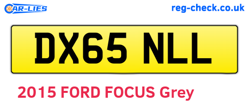 DX65NLL are the vehicle registration plates.