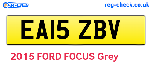 EA15ZBV are the vehicle registration plates.