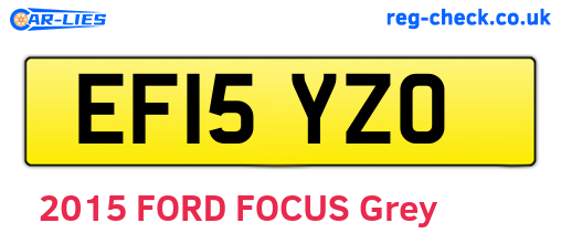EF15YZO are the vehicle registration plates.