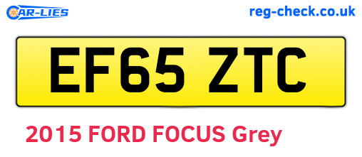 EF65ZTC are the vehicle registration plates.