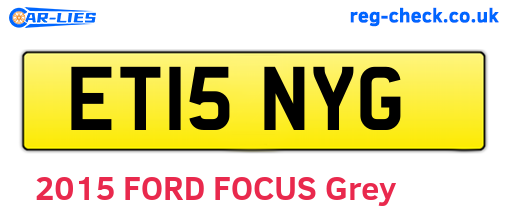 ET15NYG are the vehicle registration plates.