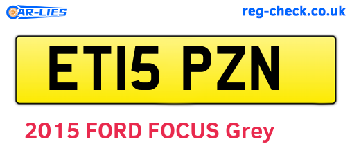 ET15PZN are the vehicle registration plates.