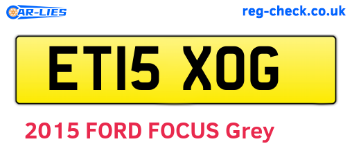 ET15XOG are the vehicle registration plates.