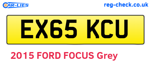 EX65KCU are the vehicle registration plates.