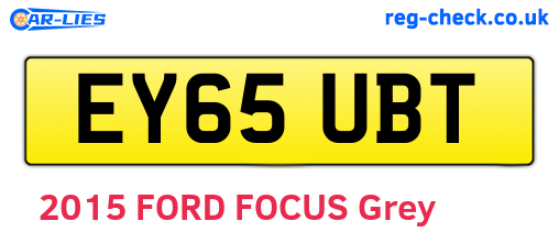 EY65UBT are the vehicle registration plates.