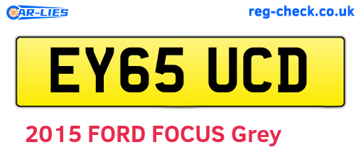 EY65UCD are the vehicle registration plates.
