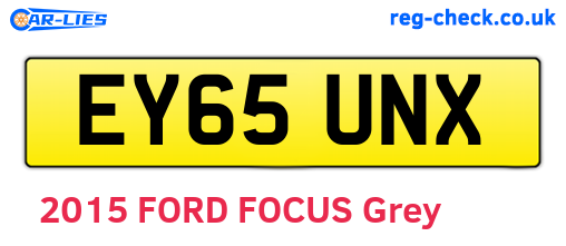 EY65UNX are the vehicle registration plates.