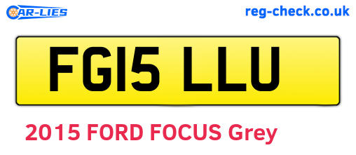 FG15LLU are the vehicle registration plates.