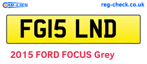 FG15LND are the vehicle registration plates.