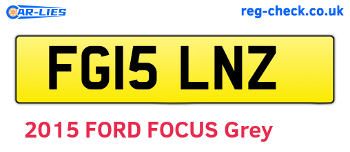 FG15LNZ are the vehicle registration plates.