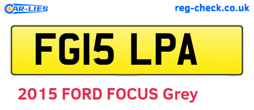 FG15LPA are the vehicle registration plates.