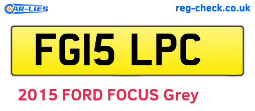 FG15LPC are the vehicle registration plates.