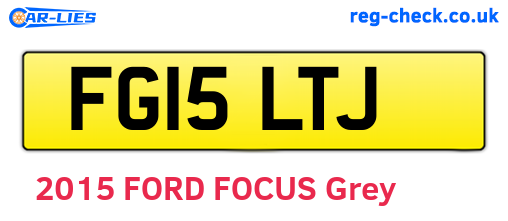 FG15LTJ are the vehicle registration plates.