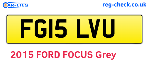 FG15LVU are the vehicle registration plates.