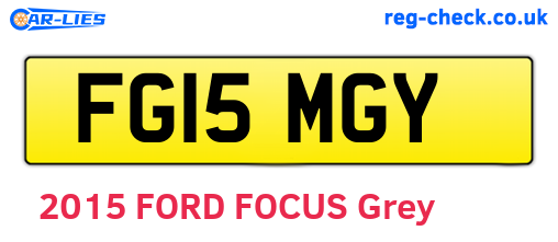 FG15MGY are the vehicle registration plates.